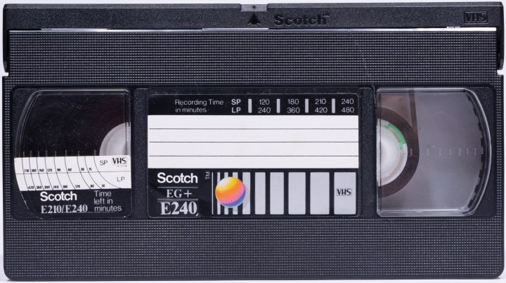 VHS tape with time scale. VHS to DVD service. VHS to digital service. Comprehensive VHS to Digital Services.